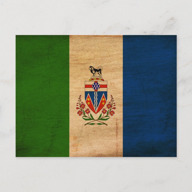 Flagge des Yukon-Gebiets Postkarte (Vorderseite)