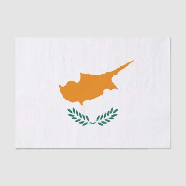 Flagge des Zypern-Seidenpapiers Seidenpapier (Vorderseite)