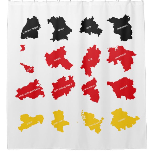 Flagge deutscher Staaten Duschvorhang (Vorderseite)