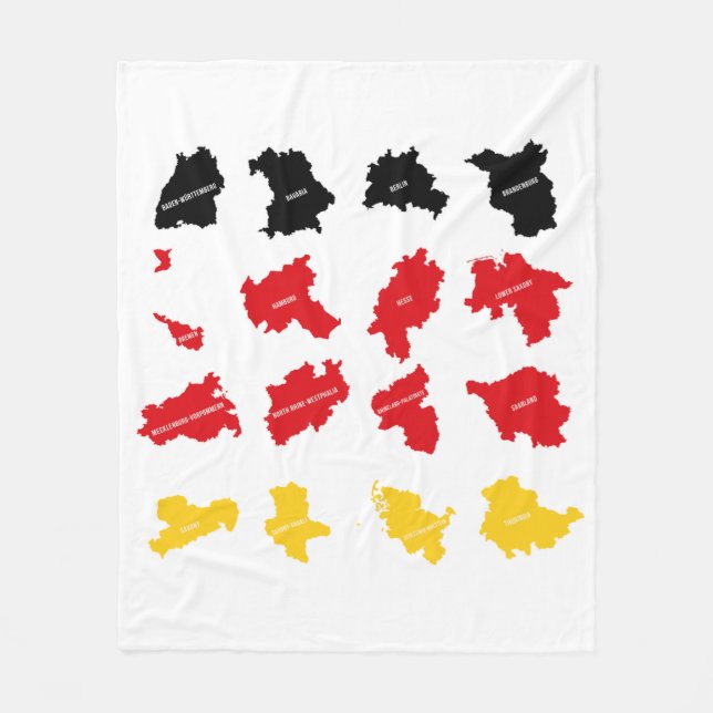 Flagge deutscher Staaten Fleecedecke (Vorderseite)