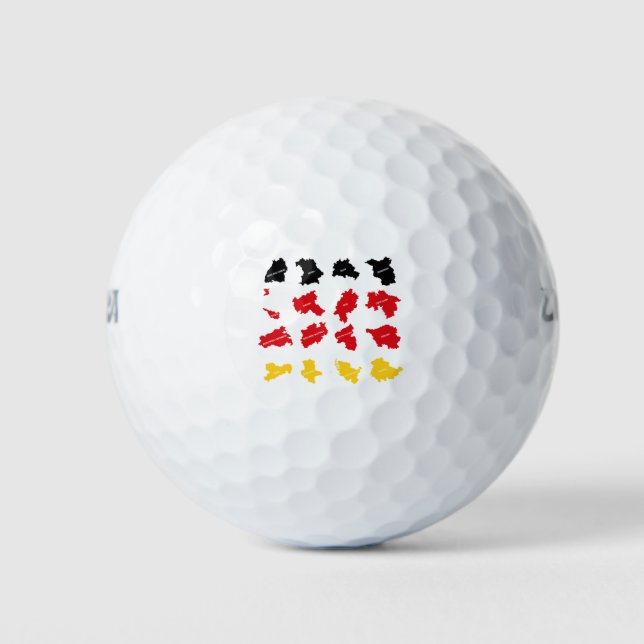 Flagge deutscher Staaten Golfball (Vorderseite)