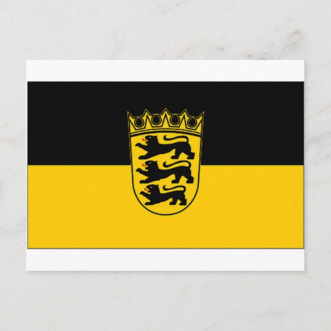 Flagge Deutschlands Baden Wurttemberg Postkarte (Vorderseite)