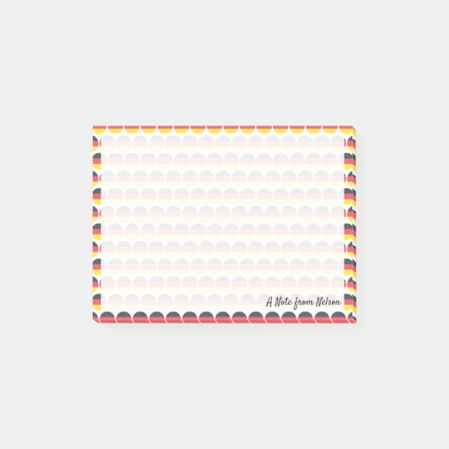 Flagge Deutschlands Emojis Post-it Klebezettel (Vorderseite)