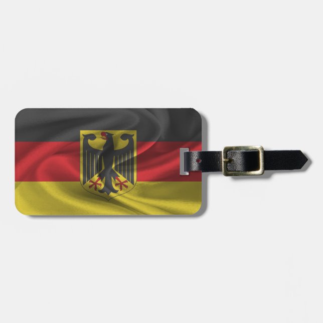 Flagge Deutschlands Gepäckanhänger (Vorderseite horizontal)