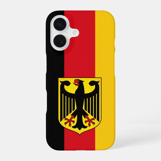 Flagge Deutschlands iPhone 16 Hülle (Rückseite)
