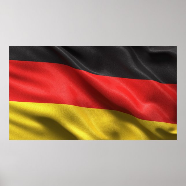 Flagge Deutschlands Poster (Vorne)