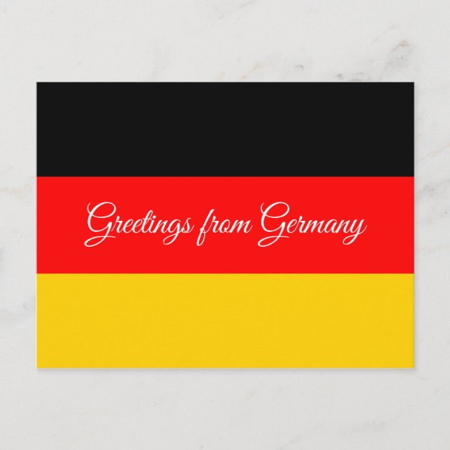 Flagge Deutschlands Postkarte (Vorderseite)