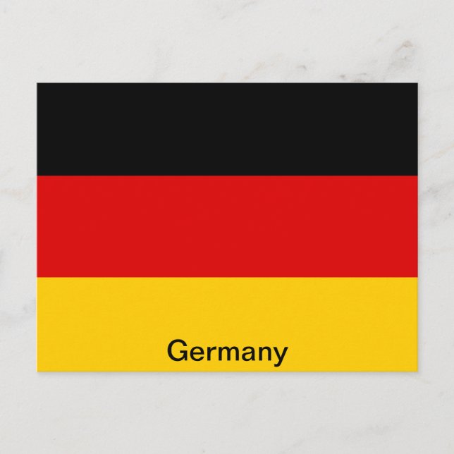 Flagge Deutschlands Postkarte (Vorderseite)