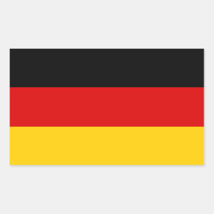 Flagge Deutschlands Rechteckiger Aufkleber
