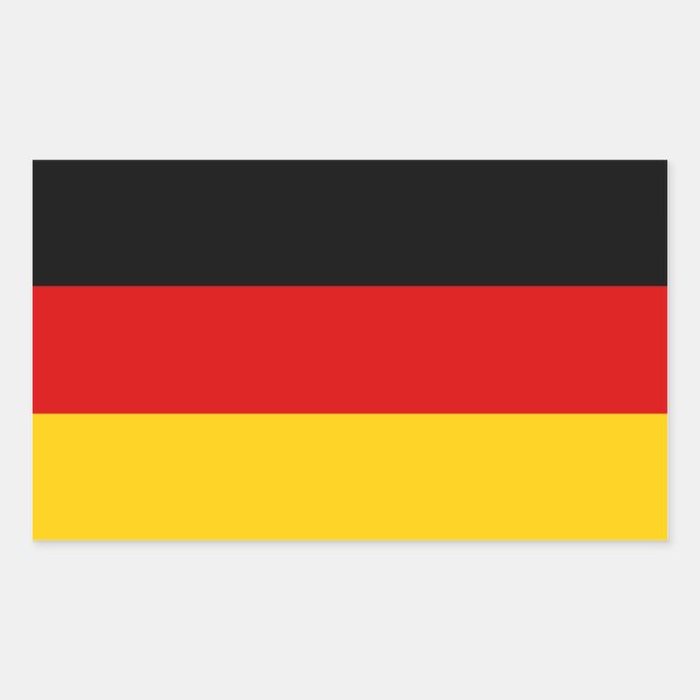 Flagge Deutschlands Rechteckiger Aufkleber (Vorderseite)