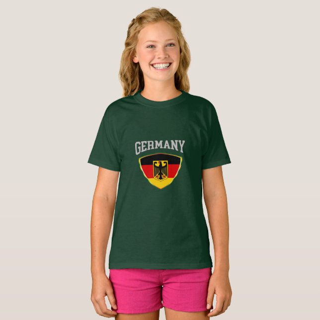 Flagge Deutschlands und Emblem T-Shirt (Vorne ganz)