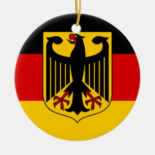 Flagge Deutschlands und Wappen Keramik Ornament