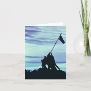 Flagge, die auf Iwojima notecards anhebt Karte