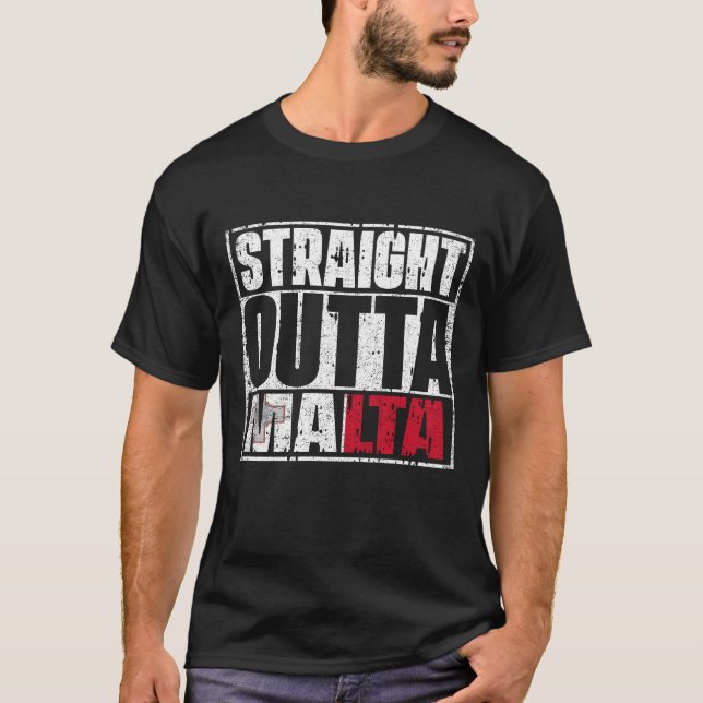 Flagge direkt vor Malta T-Shirt (Vorderseite)
