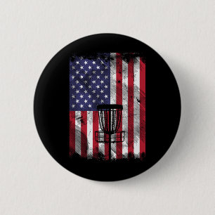 Flagge Disc Golf Sket Vintage Frisbee Golf Sport Button
