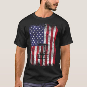Flagge Disc Golf Sket Vintage Frisbee Golf Sport  T-Shirt