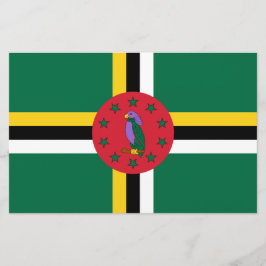 Flagge Dominicas Briefpapier