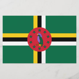 Flagge Dominicas Briefpapier