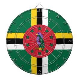 Flagge Dominicas Dartscheibe