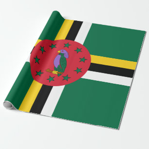 Flagge Dominicas Geschenkpapier