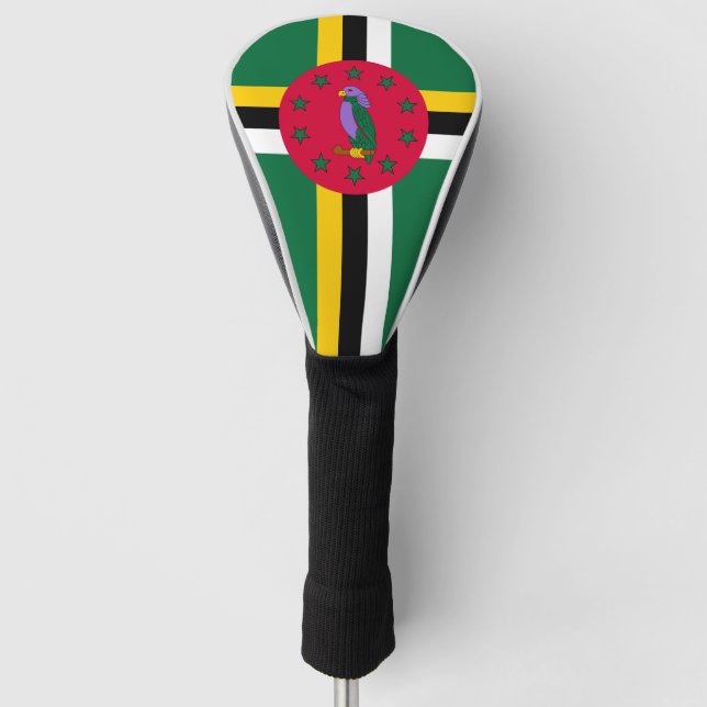 Flagge Dominicas Golf Headcover (Vorderseite)