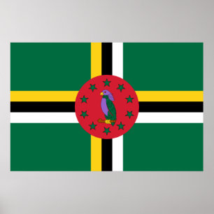 Flagge Dominicas Poster