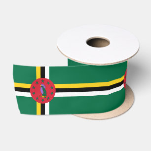 Flagge Dominicas Satinband
