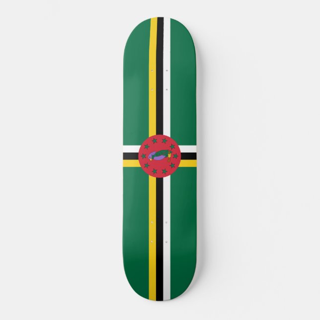 Flagge Dominicas Skateboard (Vorderseite)