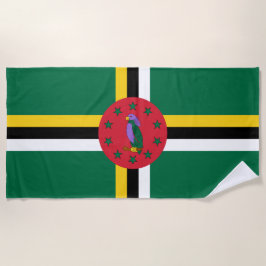 Flagge Dominicas Strandtuch