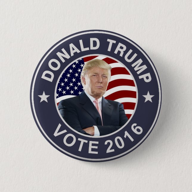 Flagge Donald Trump US Button (Vorderseite)