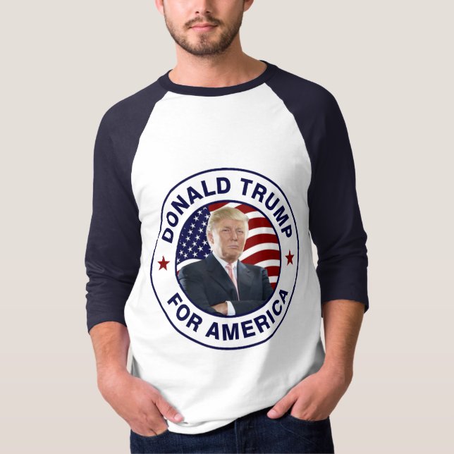 Flagge Donald Trump US T-Shirt (Vorderseite)