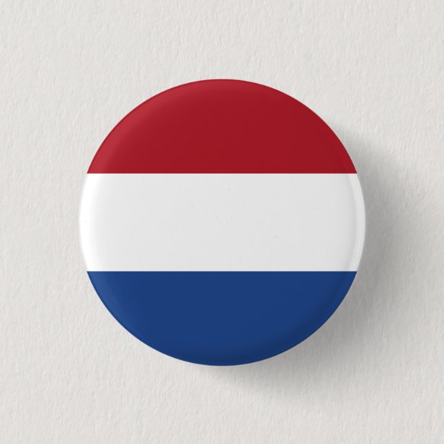 Flagge Dreifarbiges Niederlande Button (Vorderseite)