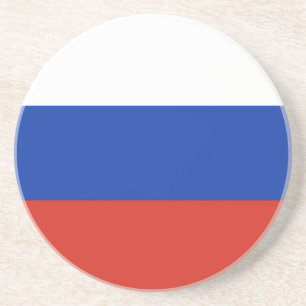 Flagge Dreifarbiges Russland Getränkeuntersetzer