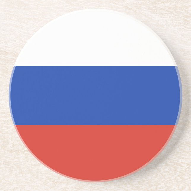 Flagge Dreifarbiges Russland Getränkeuntersetzer (Vorne)
