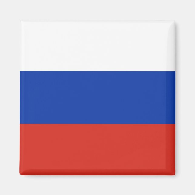 Flagge Dreifarbiges Russland Magnet (Vorne)