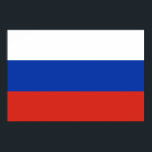 Flagge Dreifarbiges Russland Poster<br><div class="desc">Die Flagge Russlands besteht aus drei horizontalen Streifen: weiß, blau und rot.</div>