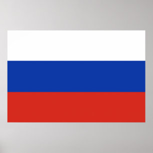 Flagge Dreifarbiges Russland Poster