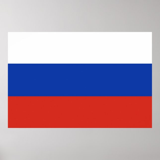 Flagge Dreifarbiges Russland Poster (Vorne)