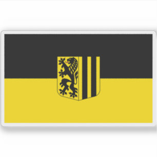 Flagge Dresdens, Deutschland Aufkleber