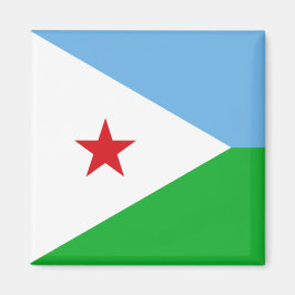 Flagge Dschibutis (Afrikanische Nation) Magnet
