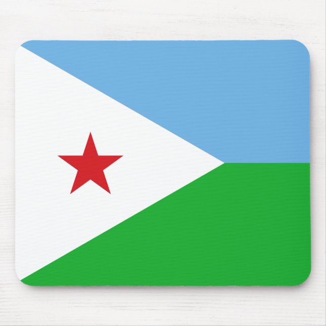Flagge Dschibutis (Afrikanische Nation) Mousepad (Vorne)