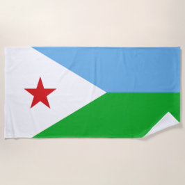 Flagge Dschibutis (Afrikanische Nation) Strandtuch