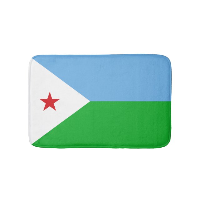 Flagge Dschibutis Badematte (Vorderseite)