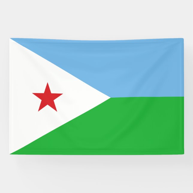 Flagge Dschibutis Banner (Horizontal)