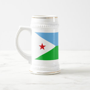 Flagge Dschibutis Bierglas