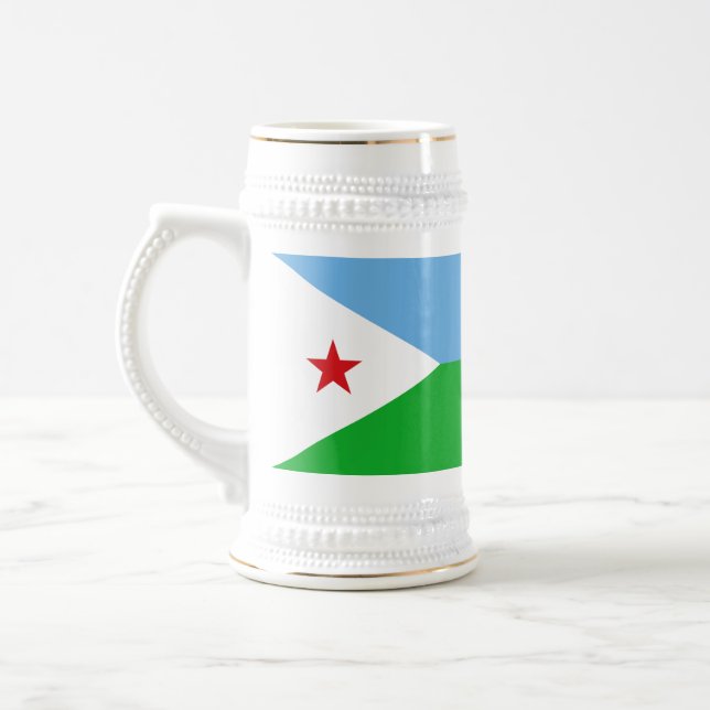 Flagge Dschibutis Bierglas (Links)