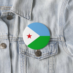 Flagge Dschibutis Button