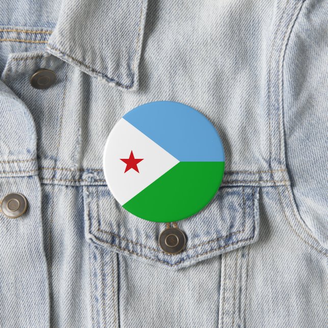 Flagge Dschibutis Button (Beispiel)
