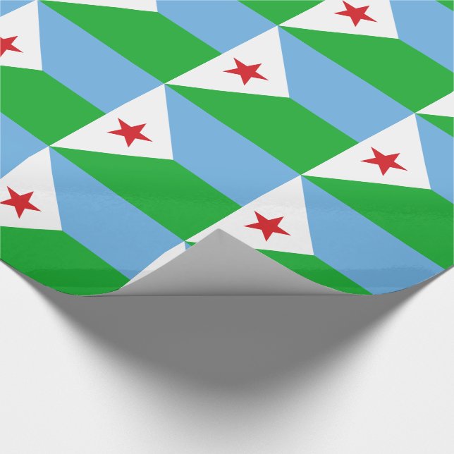 Flagge Dschibutis Geschenkpapier (Ecke)