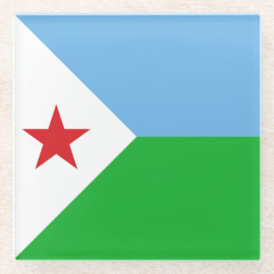Flagge Dschibutis Glasuntersetzer